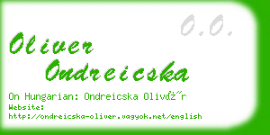 oliver ondreicska business card